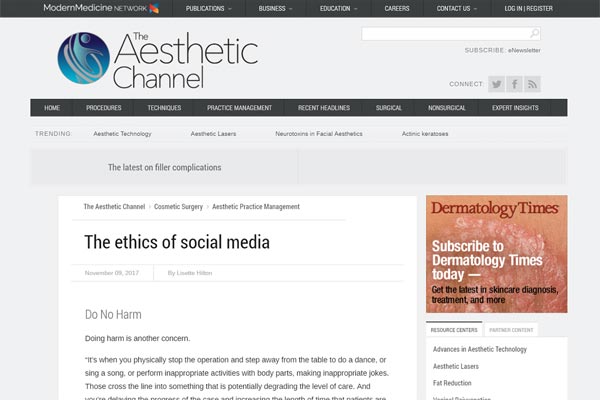 Leading Plastic Surgeon Dr. Ben Talei Featured in The Aesthetic Channel