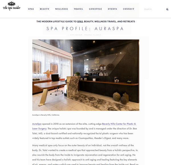 Article "Spa Profile: AuraSpa" on thespainsider.com