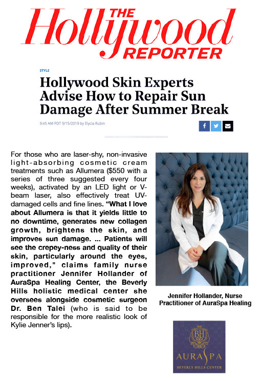 Screenshot of article: Hollywood Skin Experts Advise How to Repair Sun Damage After Summer Break