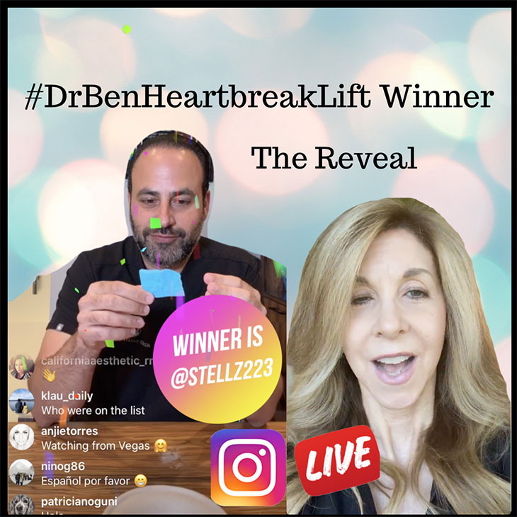 Screenshot of: #DrBenHeartbreakLift Winner The Reveal