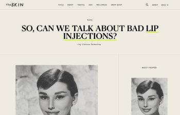 screenshot of the 'So, Can We Talk About Bad Lip Injections?' article