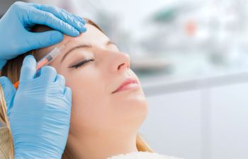 A woman receiving facial Botox injections in Beverly Hills CA.