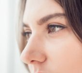 close up on a womans nose